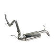 Shiny metal exhaust system for Jeep Wrangler JKU Hi-Tuck Turndown Cat-Back upgrade