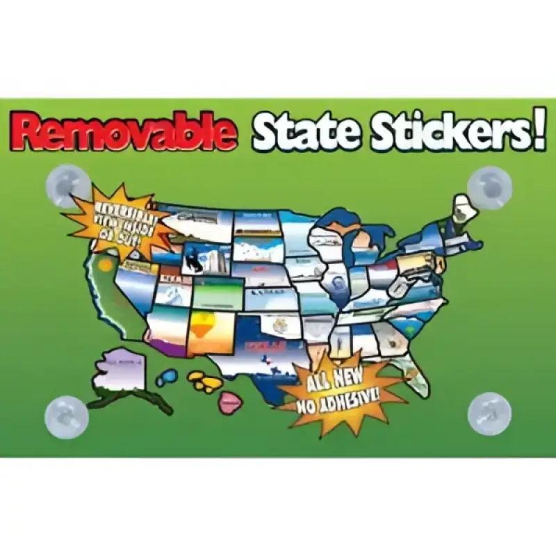 REMOVABLESTATESTICKERS Travel Map Sticker