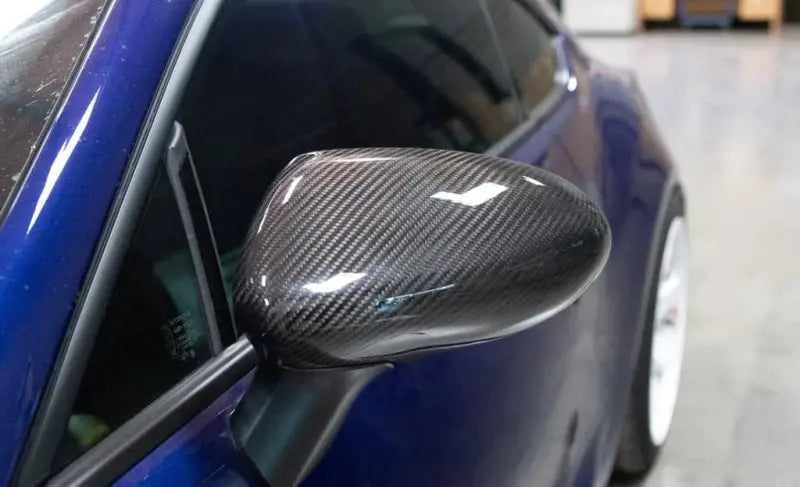 Carbon fiber mirror covers for Toyota GR8 and Subaru BRZ dry carbon upgrade