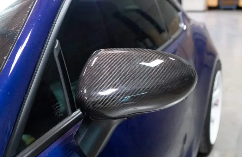 Dry carbon car side mirror covers for Toyota GR8 and Subaru BRZ, sleek and durable
