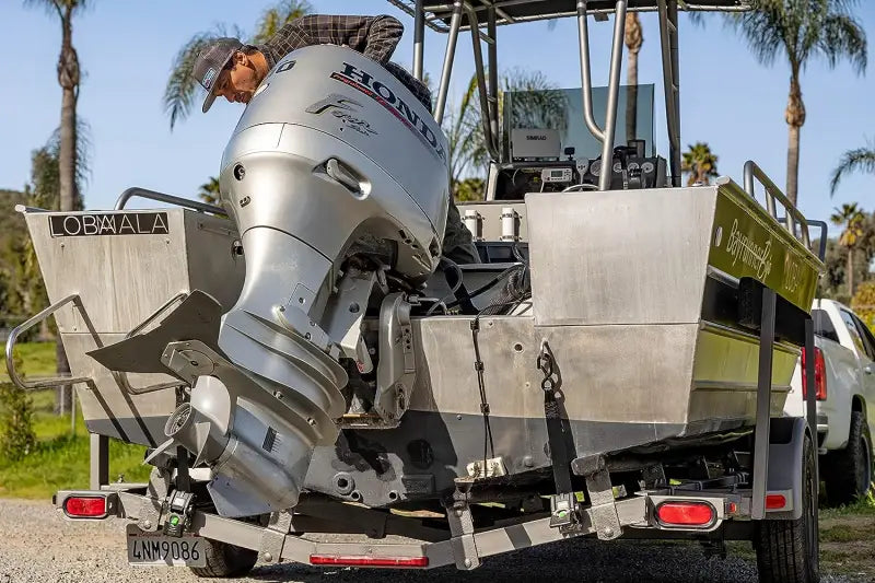 Rhino USA Retractable Transom Straps (2 Pack-Black) - Rhino USA