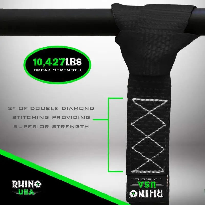 Rhino USA Soft Loops Motorcycle Tie-Down Set 4-Pack Green - Rhino USA