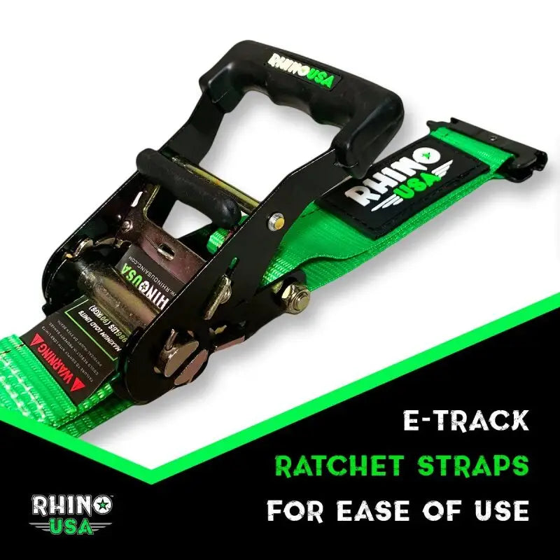 Rhino USA Utv Wheel Chock Tie-Down Kit (2-Wheel Kit) (Green) - Rhino USA