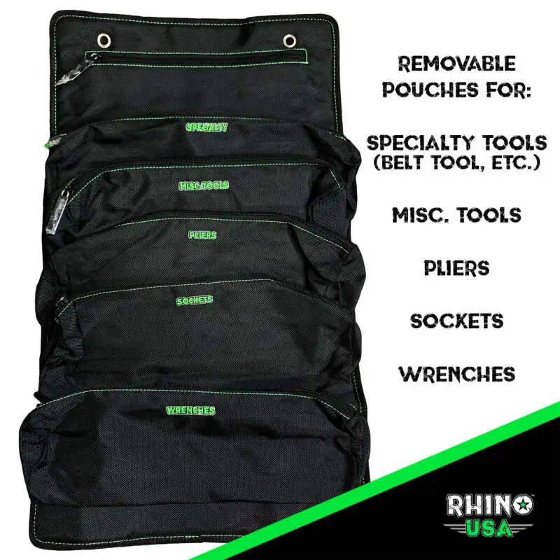 Rhino USA Heavy Duty Off-Road Tool Bag/Roll Black - Rhino USA