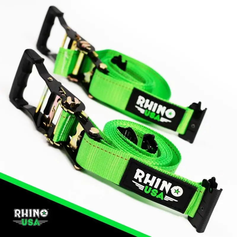 Rhino USA Utv Wheel Chock Tie-Down Kit (4-Wheel Kit) (Green) - Rhino USA