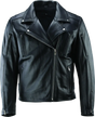Black leather motorcycle jacket from River Road Ironclad Classic Leather collection
