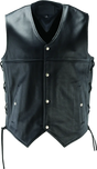 Black River Road skool leather vest with snap closures for 4XL size