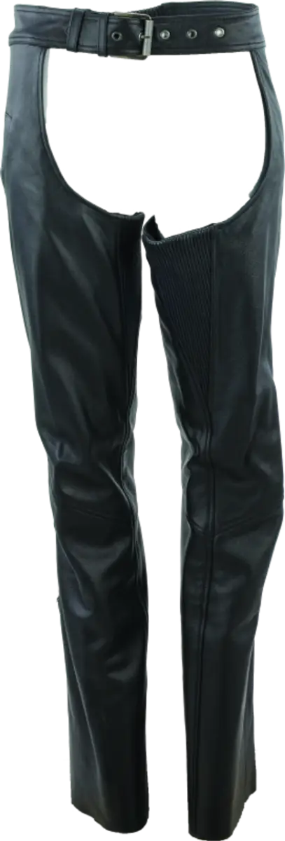 Black leather chaps from River Road Plains in 2XL, perfect for plains leather chaps fans