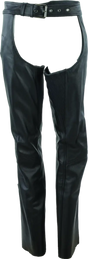 Black leather chaps from River Road Plains in 2XL, perfect for plains leather chaps fans