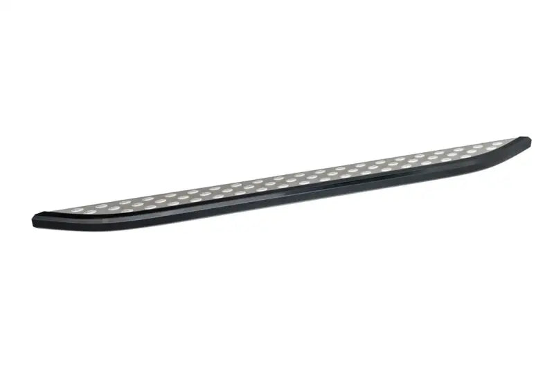 Running Board Powder Coated; Black With Chrome Trim; Aluminum; Unlighted; Requires Mounting Kit Depending