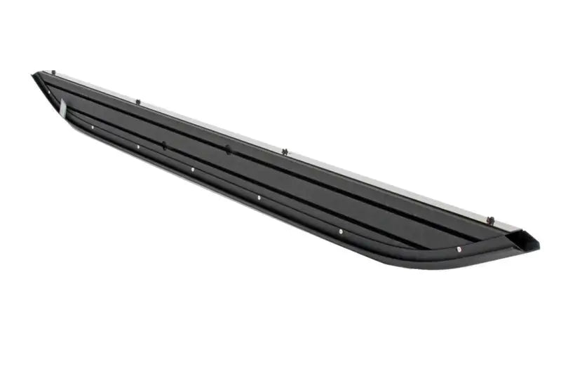 Black running board with powder coated finish and black trim for sleek truck style