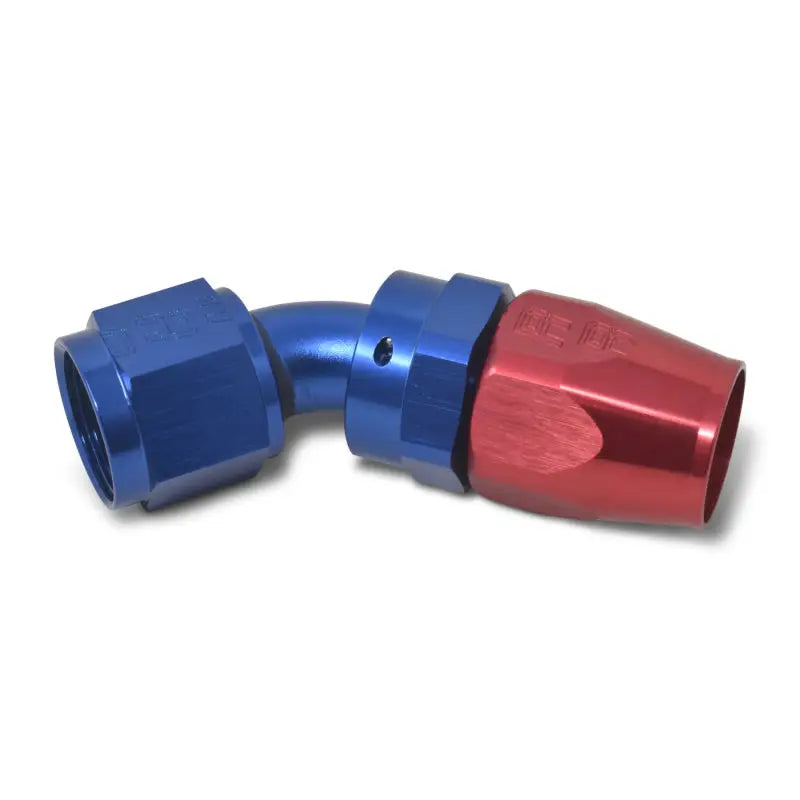 Russell Performance -10 AN Red/Blue 45 Degree Full Flow Hose End - 610110