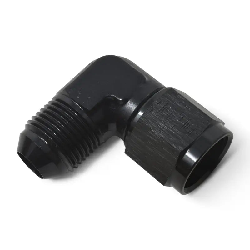 Russell Performance -6 AN 90 Degree Male AN to Female AN Fitting (Black) - 614805