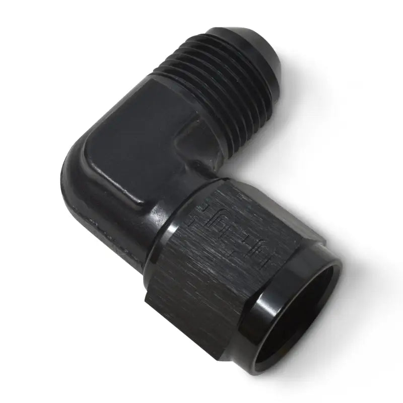 Russell Performance -6 AN 90 Degree Male AN to Female AN Fitting (Black) - 614805