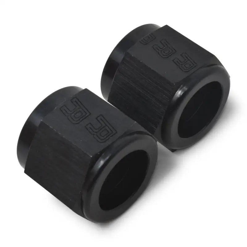 Russell Performance -6 AN Tube Nuts 3/8in dia. (Black) (2 pcs.) - 660575