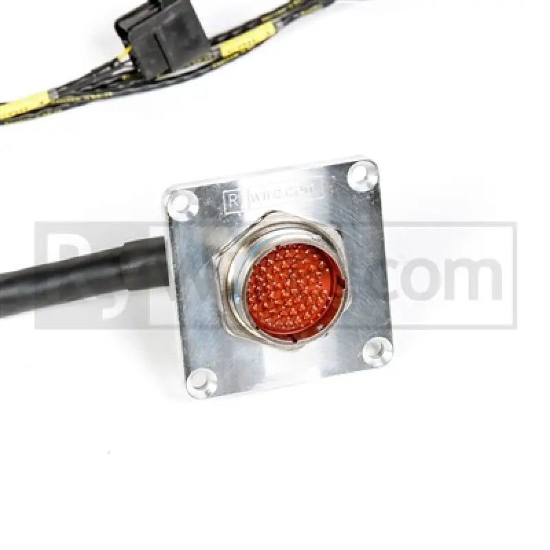 Circular electrical connector with square flange for Rywire Honda F/H-Series engine harness