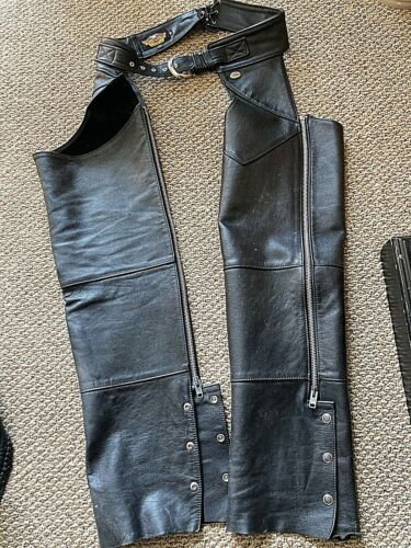 River Road Sierra Leather Chaps Black Womens - 2XL - 094453