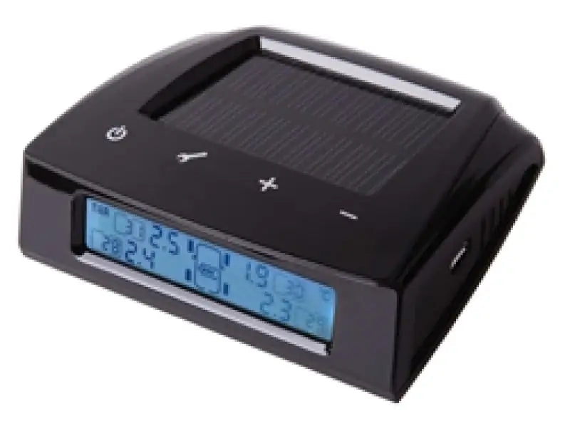 Black solar-powered Schrader Retro-Fit Kit tire pressure monitoring system image