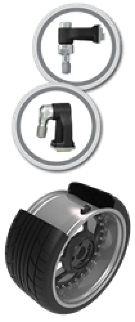 Schrader TPMS Sensor - Clamp-In Programmable 90 Degree EZ-Sensor (valve stem not included) Truck & Automotive