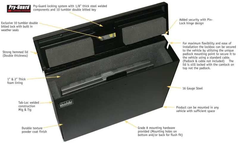 Tuffy Laptop Computer Lockbox W/ Keyed Lock - Tuffy Products