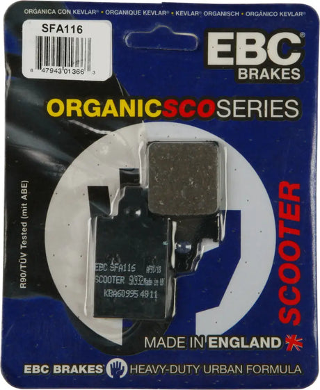 SFA116 Brake Pads Sfa116 Organic