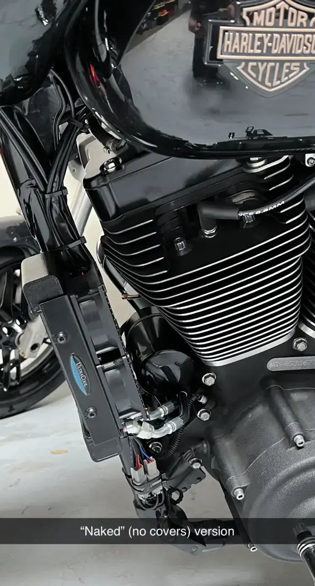 Side Mount Naked Oil Cooler Tc Touring `09 16 Blk