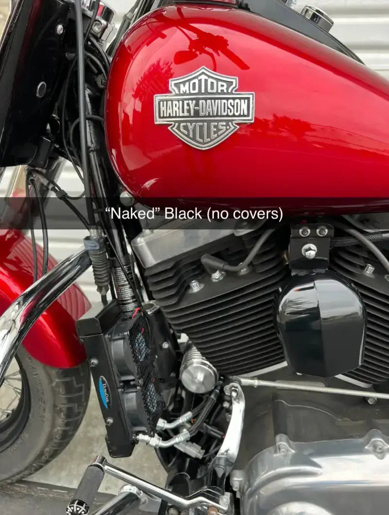 Side Mount Naked Oil Cooler Tc Touring `09 16 Blk