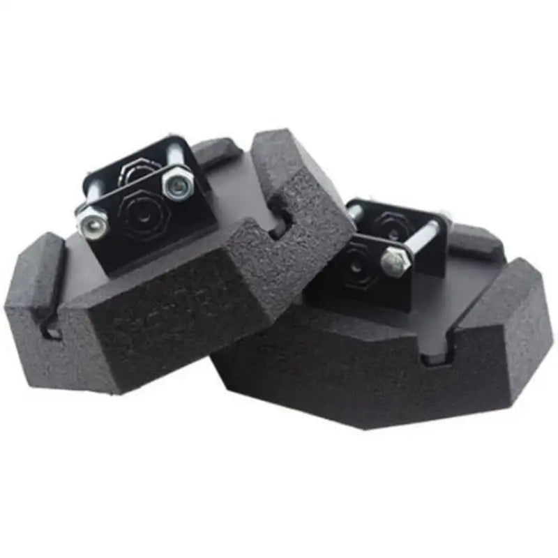 Black rubber wheel chocks with metal hardware for SJ5000 Snappad Scissor Jack Conversion Kit