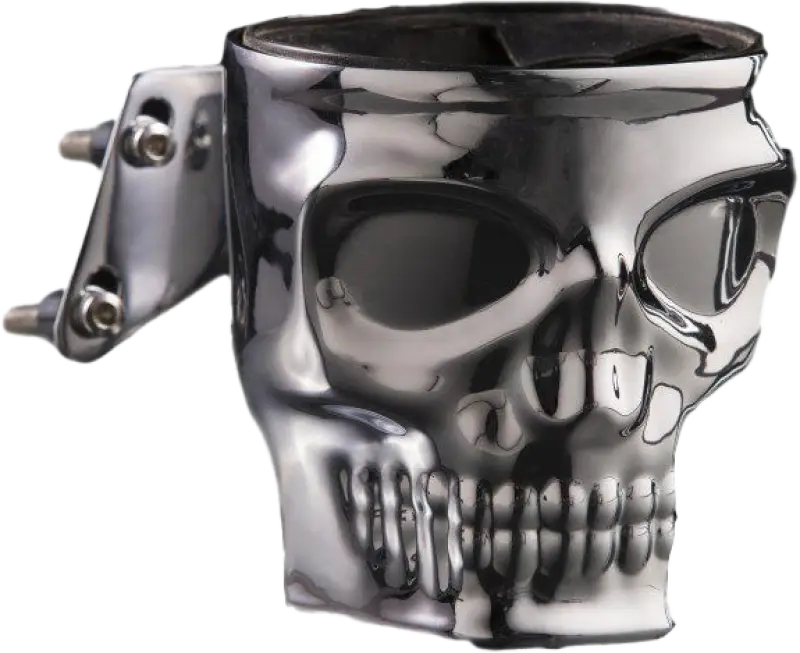 Skull Perch Mount Holder Chrome - Powersports