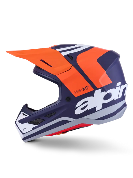 Sm7 Core Helmet Orng/Blue Matt 2x - ALPINESTARS