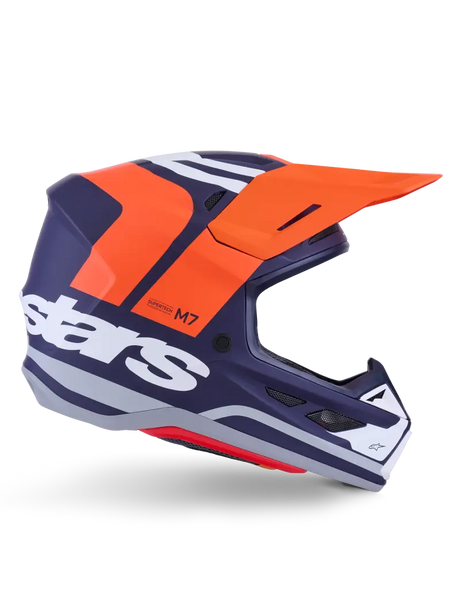 Sm7 Core Helmet Orng/Blue Matt 2x - ALPINESTARS