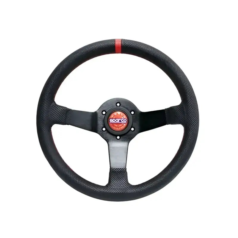 Sparco Steering Wheel R330 Champion Black Leather / Red Stiching - 015R330CHAMPION - Interior Accessories