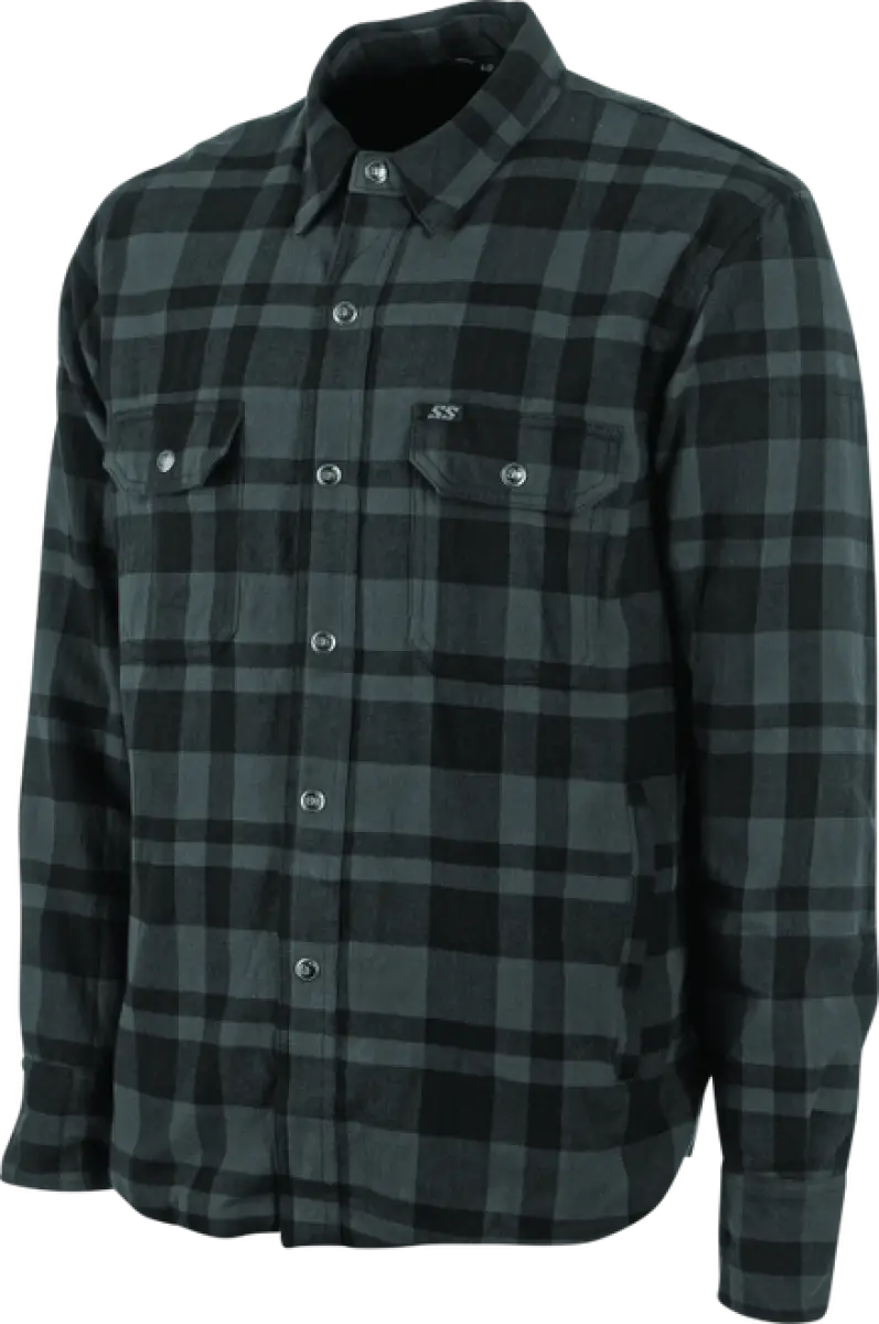 Green and black plaid moto shirt grey for Speed and Strength Black 9 2.0 Moto Shirt