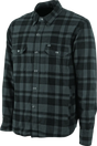 Gray and black plaid moto shirt for strength black and grey style - Small size