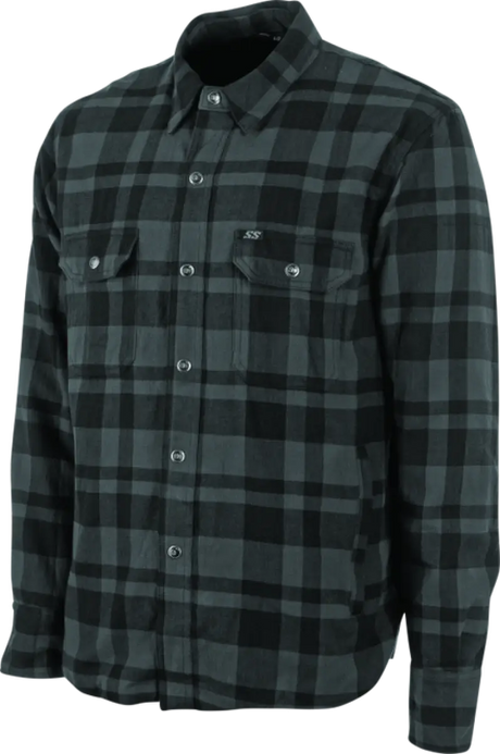 Green and black plaid Moto Shirt Red in size Small, Strength Black style