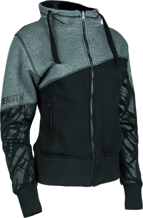 Speed and Strength Cat Outa Hell Hoody in Grey/Black for Women, size Large, featuring high-quality material, stylish design, and comfortable fit.