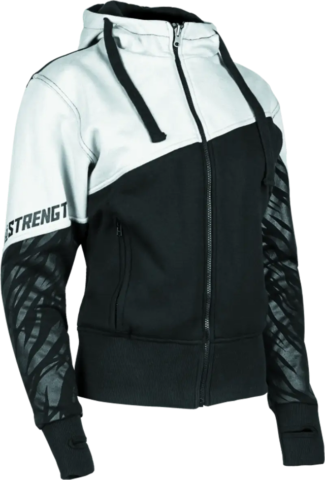 Speed and Strength Cat Outa Hell Hoody White Black two-tone hooded jacket for women