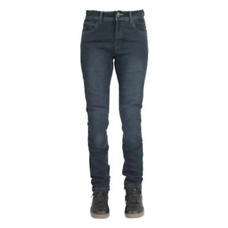 Blue denim jeans with black boots from Speed and Strength Fast Times Denim collection