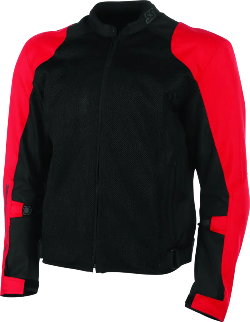 Black and red Speed and Strength Lightspeed Mesh Jacket for style and strength lightspeed fit