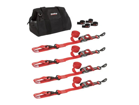 SpeedStrap 1 1/2In UTV Tie-Down Kit - Red - Truck & Automotive
