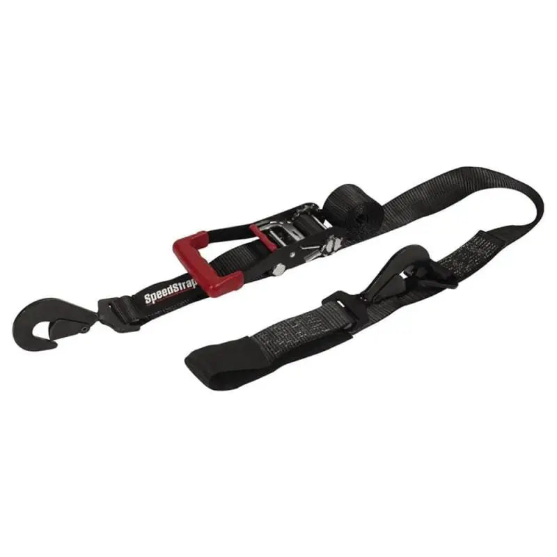 SpeedStrap 2In x 8Ft Ratchet Tie Down w/ Flat Snap Hooks & Axle Strap Combo Made in the USA - Truck Automotive