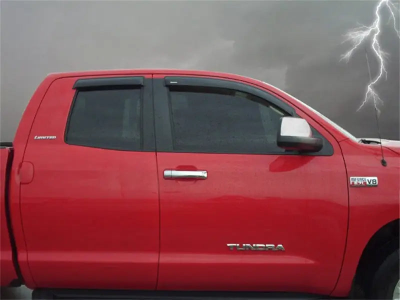 Stampede 2007-2019 Toyota Tundra Extended Crew Cab Pickup Tape-Onz Sidewind Deflector 4pc - Smoke - Truck & Automotive
