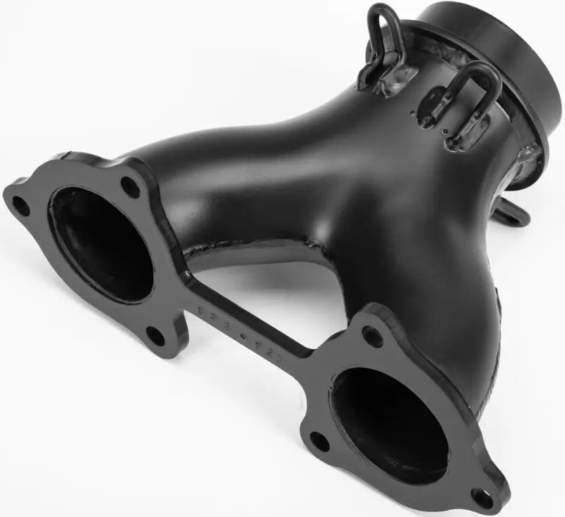 Black coating straightline y pipe with two flanges and hanging hooks for pipe pol exhausts