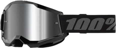 Strata 2 Goggle Black Mirror Silver Lens - Powersports
