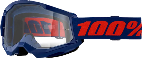 Strata 2 Goggle Navy Clear Lens - Powersports