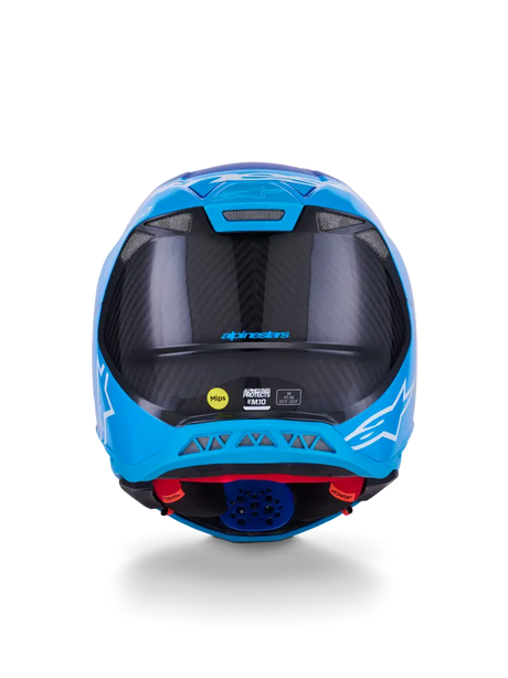 Supertech S M10 Flood Helmet Met Blu/Md Blu/Blk Crb M&G 2x - ALPINESTARS