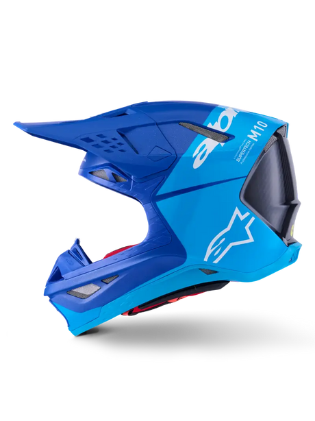 Supertech S M10 Flood Helmet Met Blu/Md Blu/Blk Crb M&G 2x - ALPINESTARS