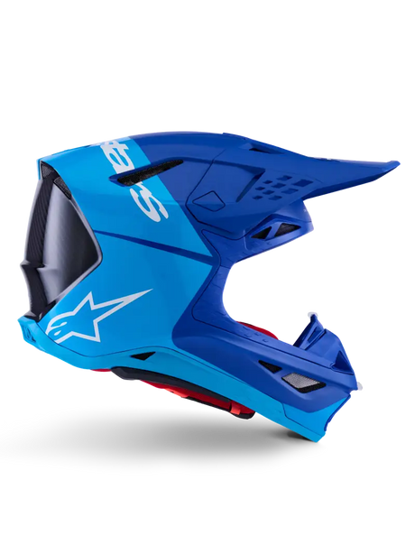 Supertech S M10 Flood Helmet Met Blu/Md Blu/Blk Crb M&G 2x - ALPINESTARS