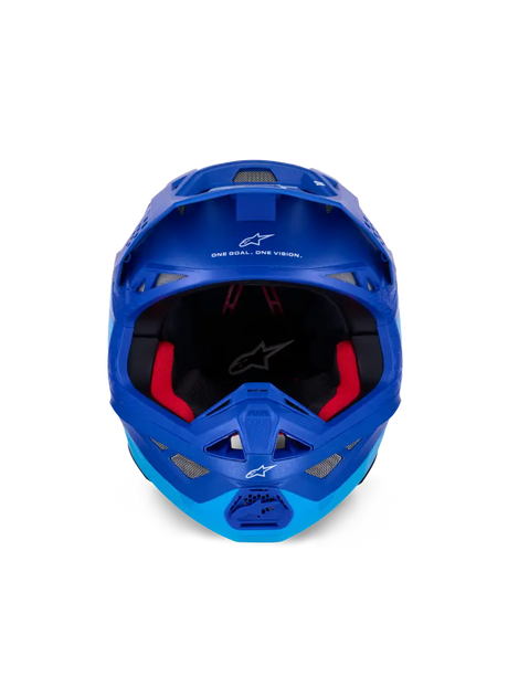 Supertech S M10 Flood Helmet Met Blu/Md Blu/Blk Crb M&G 2x - ALPINESTARS