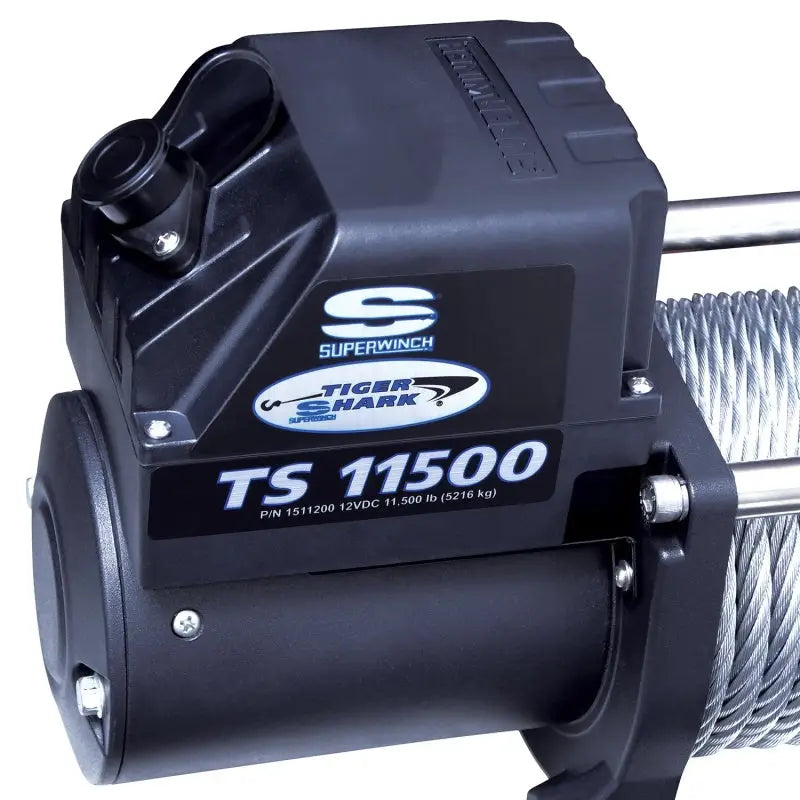 Superwinch 11500 LBS 12V DC 3/8in x 84ft Steel Rope Tiger Shark 11500 Winch - 1511200